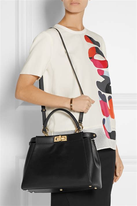 fendi black and yellow bag|Fendi large peekaboo tote.